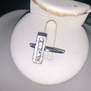 Silver rectangular ring